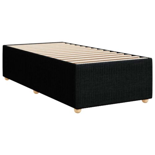 Bed Frame with Mattress Set Spring Box Base Black King Single Fabric - Image 6