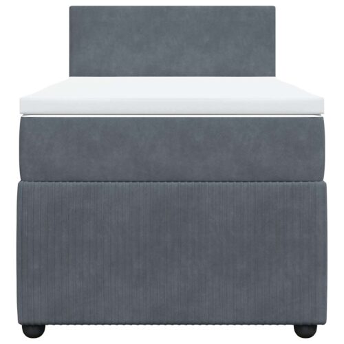 Bed Frame with Mattress Set Spring Box Base Dark Grey King Single Velvet - Image 6