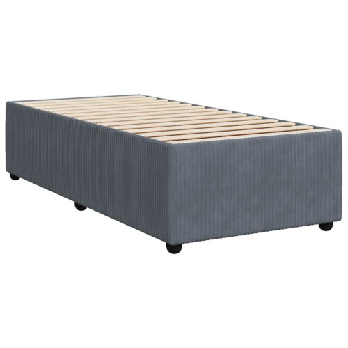 Bed Frame with Mattress Set Spring Box Base Dark Grey King Single Velvet - Image 7