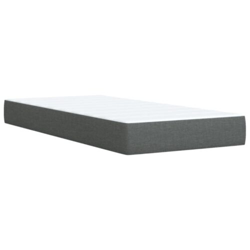 Bed Frame with Mattress Set Spring Box Base Dark Grey King Single Fabric - Image 9
