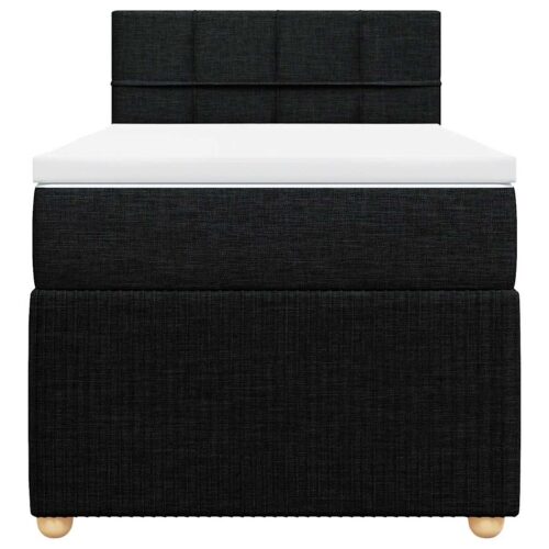 Bed Frame with Mattress Set Spring Box Base Dark Grey King Single Fabric - Image 6