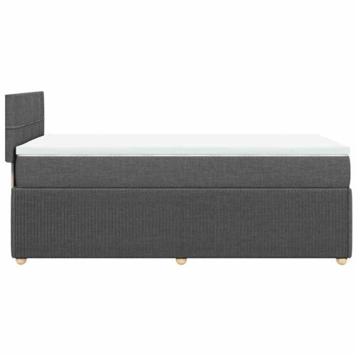 Bed Frame with Mattress Set Spring Box Base Light Grey King Single Fabric - Image 11