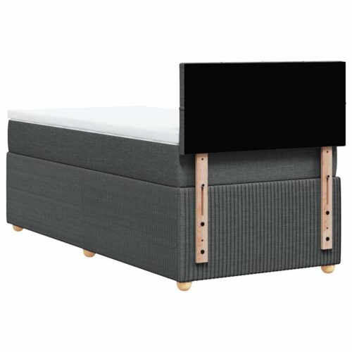 Bed Frame with Mattress Set Spring Box Base Light Grey King Single Fabric - Image 12