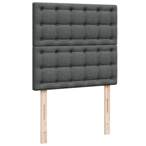 Bed Frame with Mattress Set Spring Box Base Dark Grey King Single Fabric - Image 7