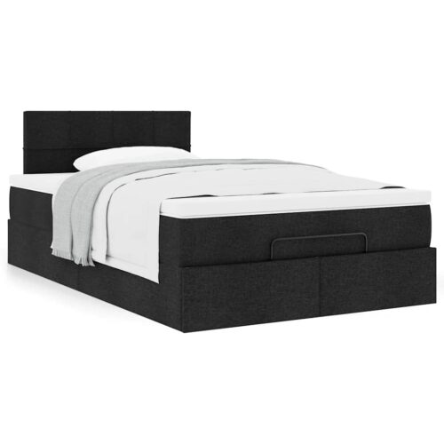 Storage Bed Frame with Mattress Set Lift Base Platform Black King Single Fabric - Image 4