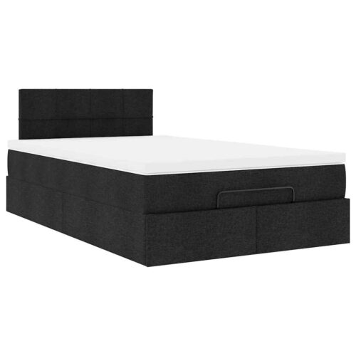 Storage Bed Frame with Mattress Set Lift Base Platform Black King Single Fabric - Image 6