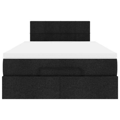 Storage Bed Frame with Mattress Set Lift Base Platform Black King Single Fabric - Image 7