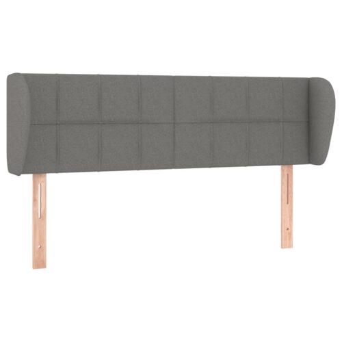 Bed Frame with Mattress Set Spring Base Dark Grey 137x187cm Double Size Fabric - Image 4