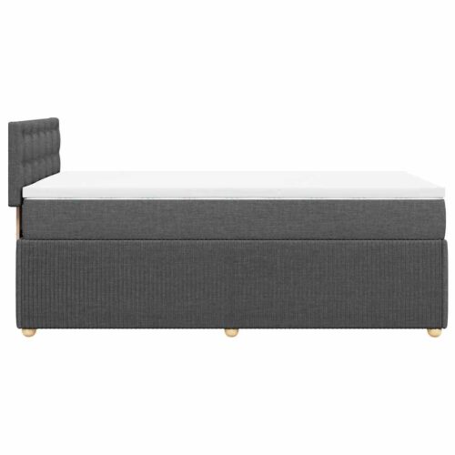 Bed Frame with Mattress Set Spring Box Base Dark Grey King Single Fabric - Image 9
