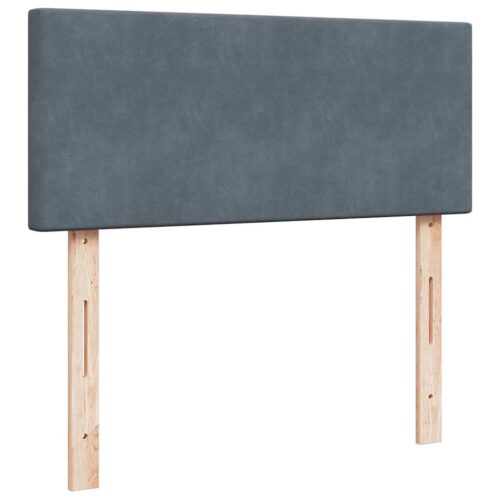 LED Lights Storage Bed Frame with Mattress Set Base Dark Grey King Single Velvet - Image 8