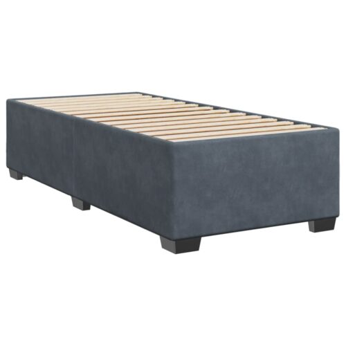 Bed Frame with Mattress Set Spring Box Base Dark Grey King Single Fabric - Image 8