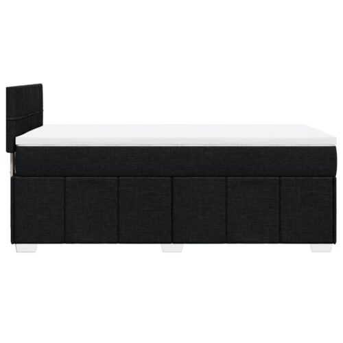 Bed Frame with Mattress Set Spring Box Base Black King Single Fabric - Image 7