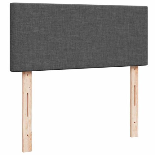 LED Lights Storage Bed Frame with Mattress Set Base Dark Grey King Single Fabric - Image 10