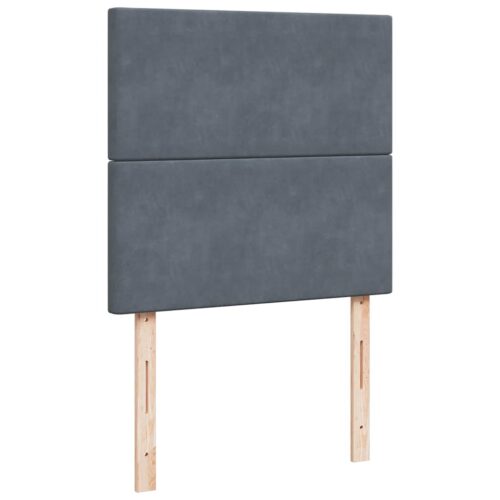 Bed Frame with Mattress Set Spring Box Base Dark Grey King Single Velvet - Image 7