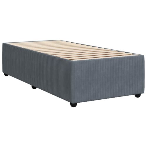 Bed Frame with Mattress Set Spring Box Base Dark Grey King Single Velvet - Image 8