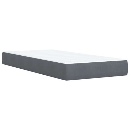 Bed Frame with Mattress Set Spring Box Base Dark Grey King Single Velvet - Image 10