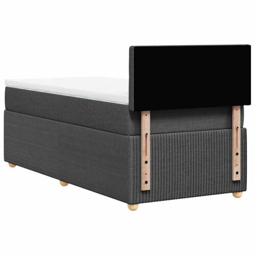 Bed Frame with Mattress Set Spring Box Base Light Grey King Single Fabric - Image 12