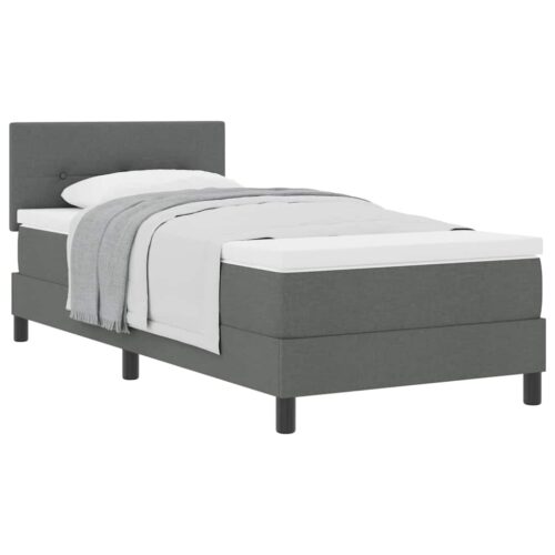 Box Spring Bed with Headboard Manual White 203 x 107 x 88cm - Image 3