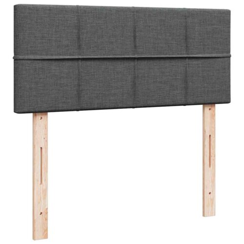 Storage Bed Frame with Mattress Set Lift Under Base Dark Grey King Single Fabric - Image 9