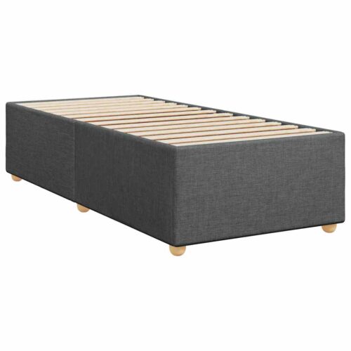 Bed Frame with Mattress Set Spring Box Base Dark Grey King Single Fabric - Image 10