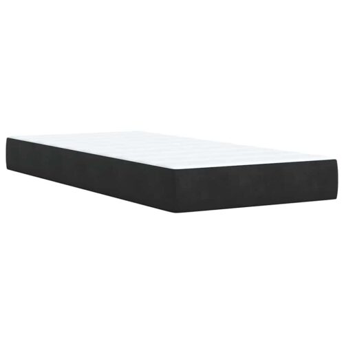 Bed Frame with Mattress Set Spring Box Base Black King Single Velvet - Image 11