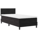 Box Spring Bed Geometric Manual Black, White 203 x 107 x 88cm