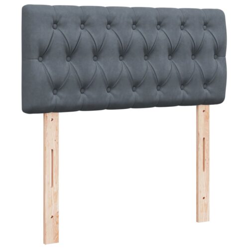 Bed Frame with Mattress Set Spring Box Base Dark Grey King Single Fabric - Image 5