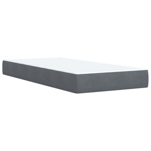 Bed Frame with Mattress Set Spring Box Base Dark Grey King Single Fabric - Image 7
