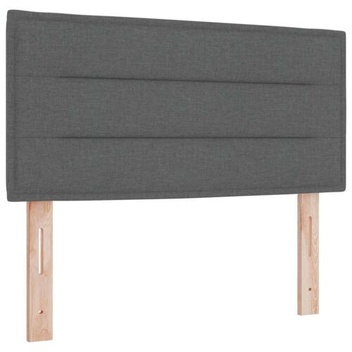 Box Spring Bed Striped with Headboard White 203 x 107 x 88cm - Image 7