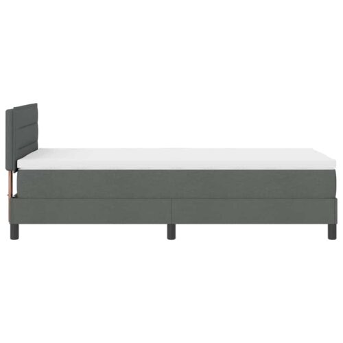 Box Spring Bed Striped with Headboard White 203 x 107 x 88cm - Image 9