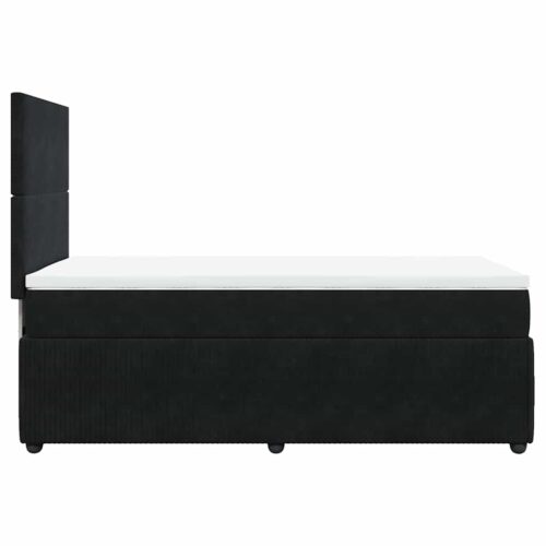 Bed Frame with Mattress Set Spring Box Base Black King Single Velvet - Image 5