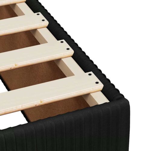 Bed Frame with Mattress Set Spring Box Base Black King Single Velvet - Image 11