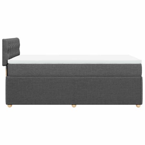 Bed Frame with Mattress Set Spring Box Base Dark Grey King Single Fabric - Image 9