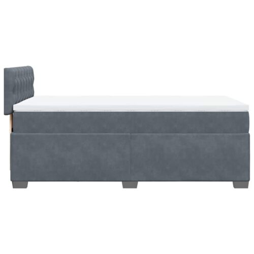 Bed Frame with Mattress Set Spring Box Base Dark Grey King Single Fabric - Image 11