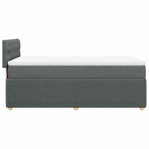 Bed Frame with Mattress Set Spring Box Base Light Grey King Single Fabric - Image 11