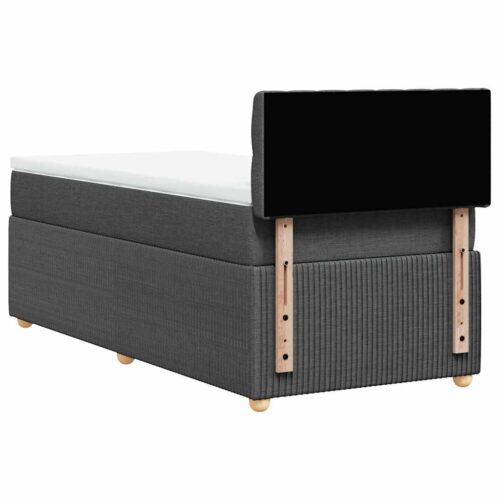 Bed Frame with Mattress Set Spring Box Base Light Grey King Single Fabric - Image 12