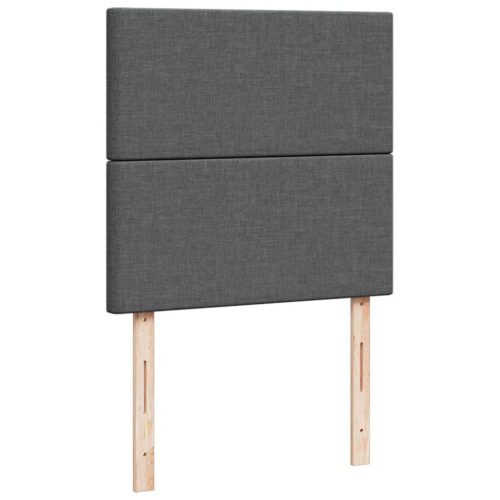 Bed Frame with Mattress Set Spring Box Base Dark Grey King Single Fabric - Image 7