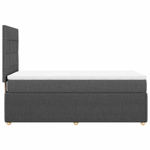 Bed Frame with Mattress Set Spring Box Base Dark Grey King Single Fabric - Image 7