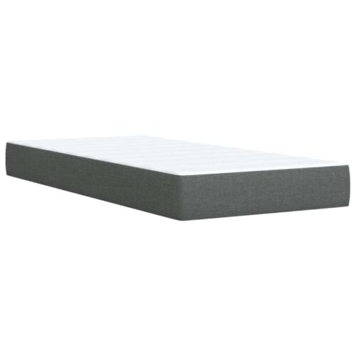 Bed Frame with Mattress Set Spring Box Base Dark Grey King Single Fabric - Image 11