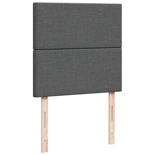 Bed Frame with Mattress Set Spring Box Base Dark Grey King Single Fabric - Image 9