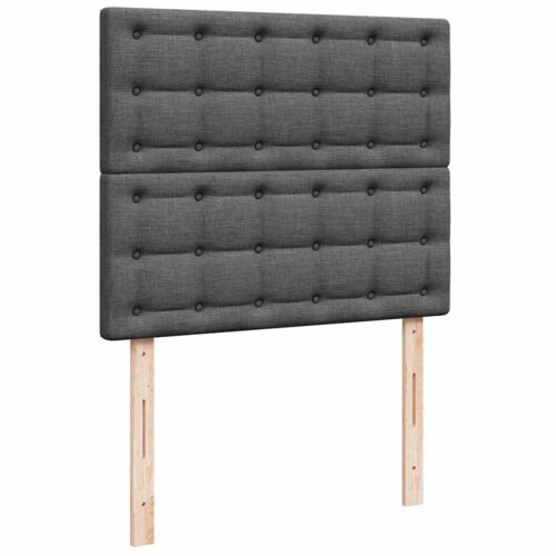 Storage Bed Frame with Mattress Set Lift Base Dark Grey King Single Fabric - Image 9