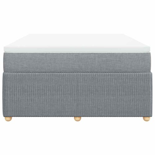 Bed Frame with Mattress Set Spring Box Base Dark Grey Double Fabric - Image 4