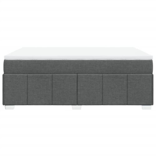 Bed Frame with Mattress Set Spring Box Base Dark Grey Double Size Fabric - Image 8