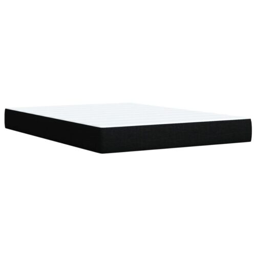 Bed Frame with Mattress Set Spring Box Base Black Double Size Fabric - Image 6