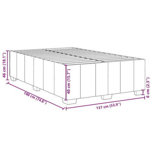 Bed Frame with Mattress Set Spring Box Base Black Double Size Fabric - Image 12