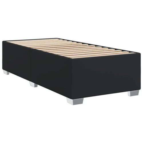 Bed Frame with Mattress Set Spring Box Base Black King Single Faux Leather - Image 5
