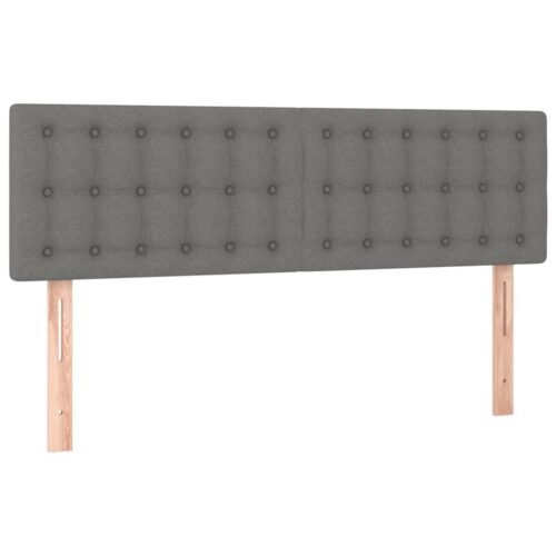 Bed Frame with Mattress Set Spring Box Base Dark Grey 153x203cm Queen Fabric - Image 7