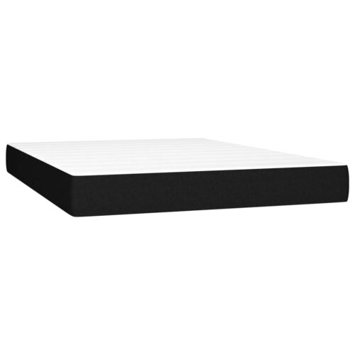 Bed Frame with Mattress Set Spring Box Base Black 153x203cm Queen Size Fabric - Image 5