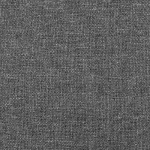 Box Spring Bed with Mattress&LED Dark Grey 153x203cm Queen Size Fabric - Image 11