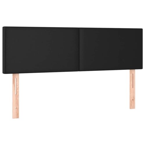 Box Spring Bed with Mattress&LED Black 153x203cm Queen Size Faux Leather - Image 8